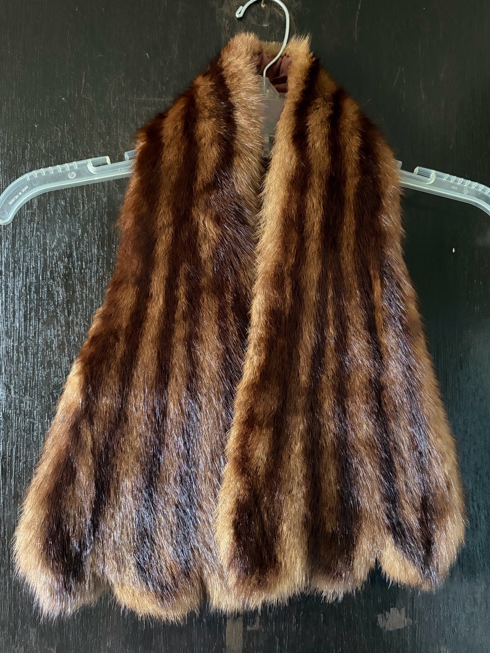 Vintage 50’s brown mink fur scarf stole